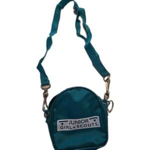 Junior Girl Scouts Purse 27" Strap. 4" × 3.5" Bag Strap Adjustable. Green Teal
